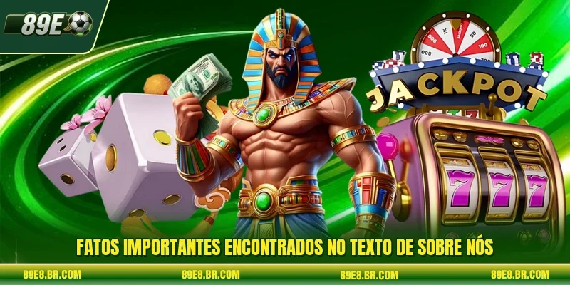 Fatos importantes encontrados no texto de Sobre Nós