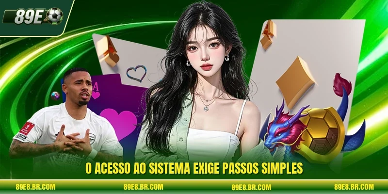 O acesso ao sistema exige passos simples