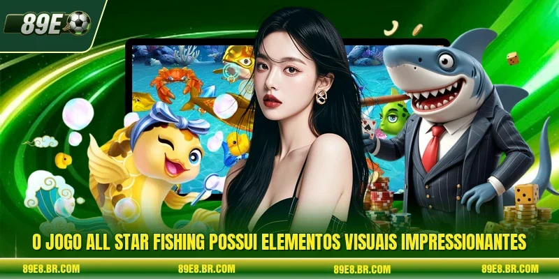 O jogo All Star Fishing possui elementos visuais impressionantes