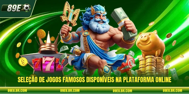 Seleção de jogos famosos disponíveis na plataforma online